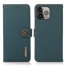 KHAZNEH - Khazneh Äkta Läder Fodral till iPhone 13 Pro - Grön