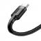 BASEUS - BASEUS Cafule USB-C Cable 300 cm Gr / Svart