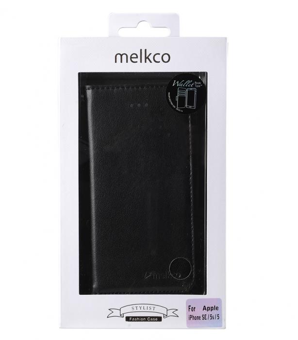 UTGATT4 - Melkco Walletcase iPhone Se/5/5S Black