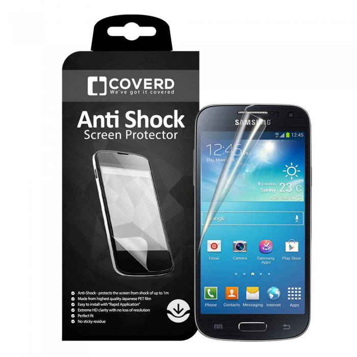 CoveredGear - CoveredGear Skrmskydd av Slitstark Film Samsung Galaxy S4 Mini