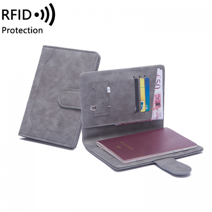 A-One Brand - Passhllare Plnbok RFID Korthllare Slim - Gr