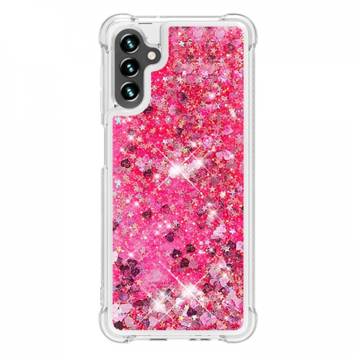 A-One Brand - Galaxy A34 5G Mobilskal YB Quicksand Glitter TPU - Rosa