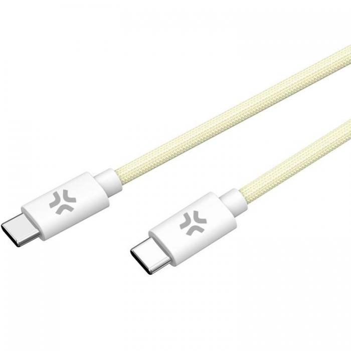 Celly - CELLY USB-C - USB-C Kabel 60W 1.5m - Gul
