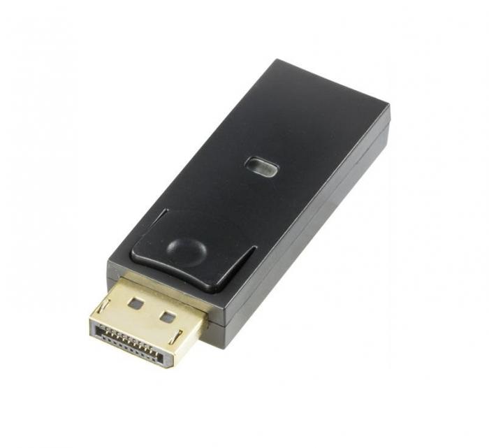 UTGATT1 - DELTACO DisplayPort till HDMI adapter med ljud - Svart
