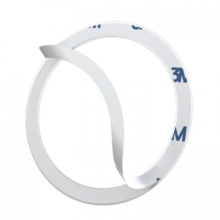 BASEUS - Baseus Halo MagSafe Magnetic Ring 2 Pcs - Silver