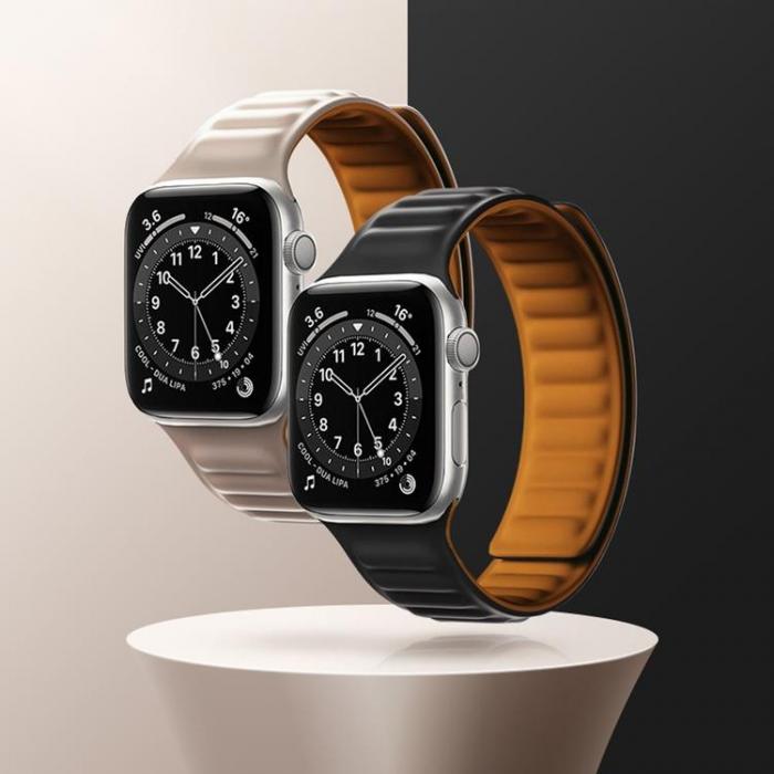 A-One Brand - Apple Watch 2/3/4/5/6/SE (38/40/41mm) Armband Magnetic Strap - Bl