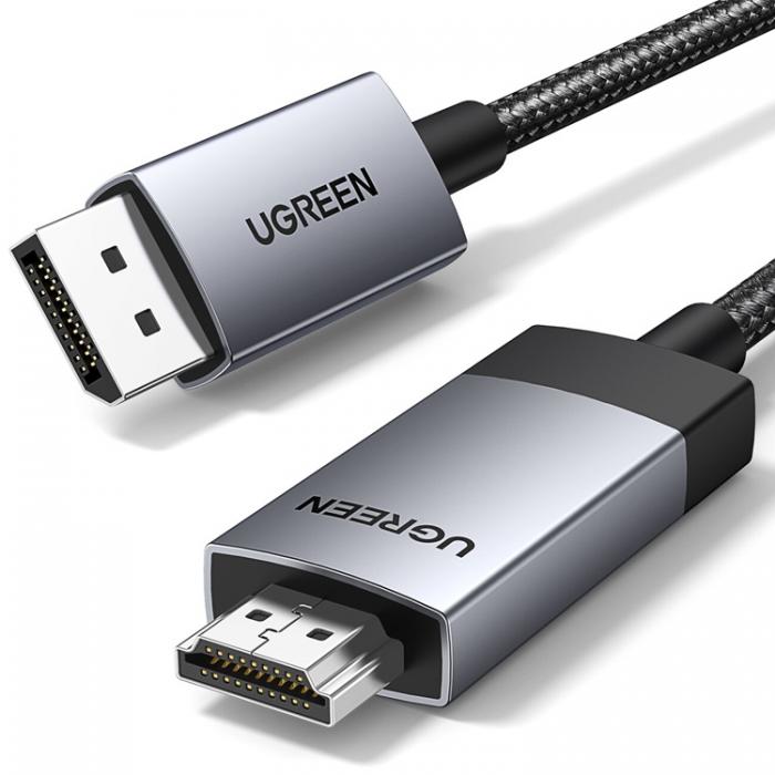 Ugreen - UGreen Kabel DisplayPort Till HDMI 1m - Gr