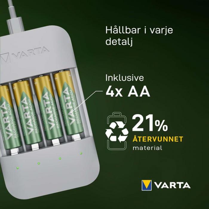 VARTA - Varta 4x AA 2100 mAh Eco Charger Pro Recycled