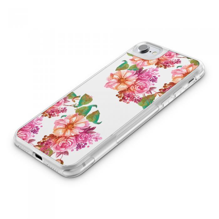 UTGATT5 - Fashion mobilskal till Apple iPhone 8 Plus - Floral corners