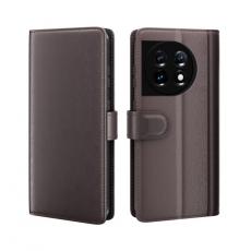 A-One Brand - OnePlus 12 5G Plånboksfodral Äkta Läder - Brun