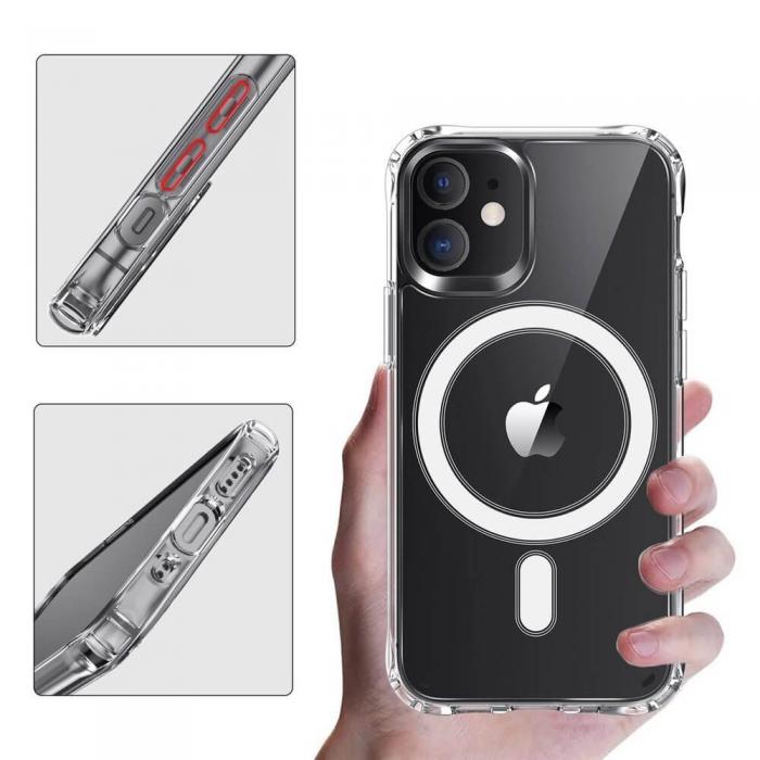 UTGATT5 - Joyroom Michael Series Durable Magnetic Magsafe Skal iPhone 12 mini - Clear