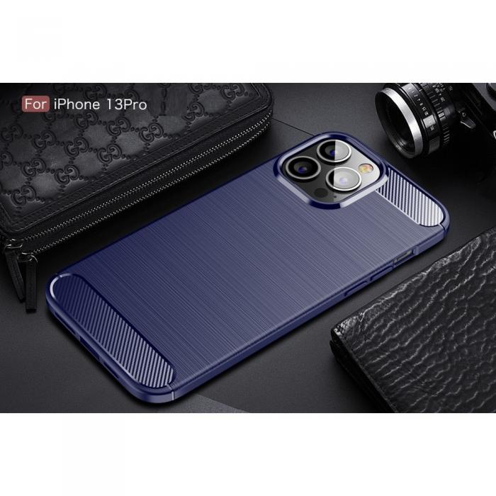 A-One Brand - Carbon Fiber Texture Skal iPhone 13 Pro - Bl