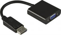 Deltaco - DELTACO DisplayPort till VGA Adapter 60Hz, 0.2m - Svart