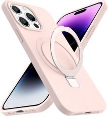 A-One Brand - iPhone 15 Pro Max Mobilskal Magsafe Liquid Silikon - Rosa