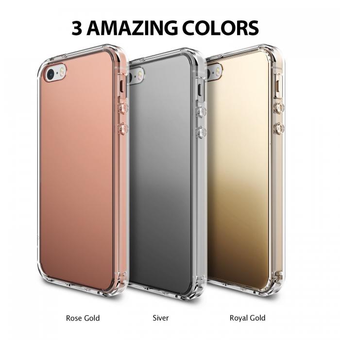 UTGATT5 - RINGKE Fusion Mirror skal till Apple iPhone 5/5S/SE - Rose Gold