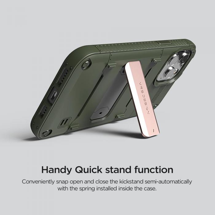 VERUS - VRS DESIGN Damda QuickStand Skal iPhone 12 Pro Max - Grn Bronze