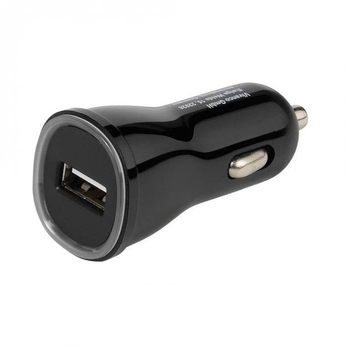 UTGATT1 - Vivanco USB Billaddare 1x USB 2.1A 12/24V - Svart
