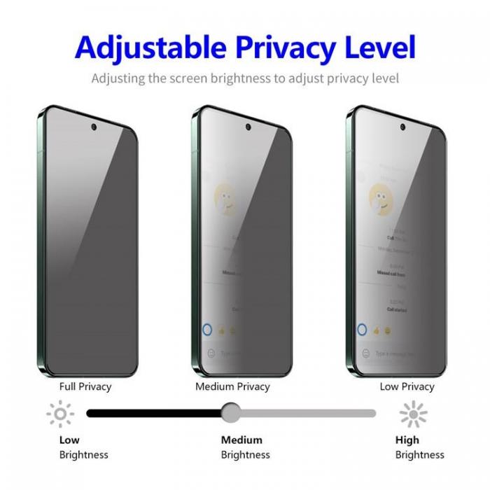 A-One Brand - [1-Pack] Galaxy S23 Plus Hrdat Glas Skrmskydd Privacy