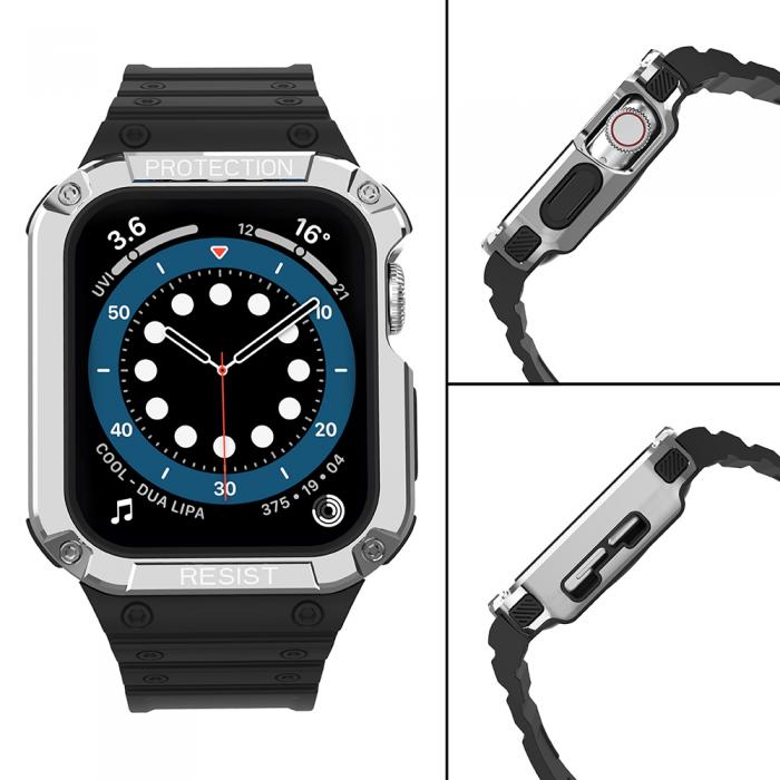 Ruhtel - Armband kompatibelt med Apple Watch 4/5/6/7/SE (40/41/38mm) Svart