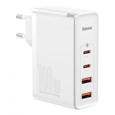 BASEUS - Baseus GaN2 Pro Fast Väggladdare USB Type-C 100W - Vit