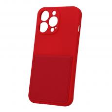 OEM - iPhone 13 Pro Skal med Korthållare - Rött