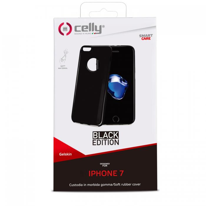 UTGATT5 - Celly Gelskin TPU iPhone 8/7 - Svart