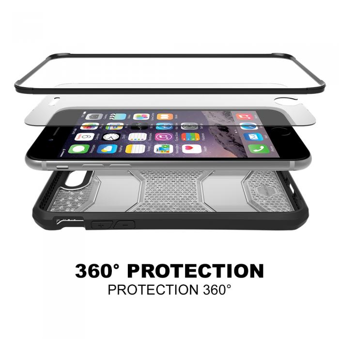 UTGATT5 - Itskins Revolution Skal till iPhone 8/7 (Clear) + Tempered Glass