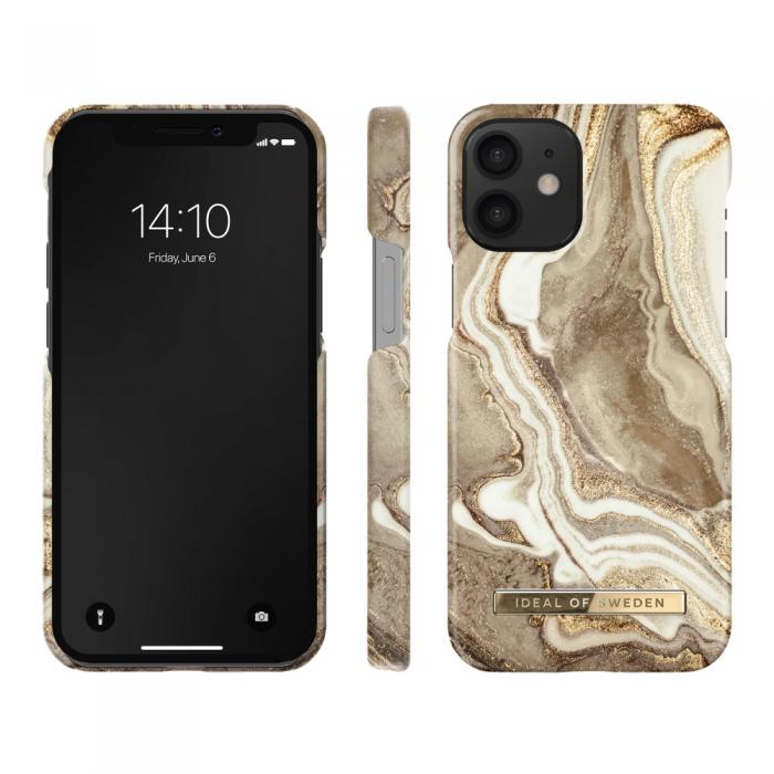 UTGATT5 - iDeal Of Sweden - Skal iPhone 12 Mini - Golden Sand Marble