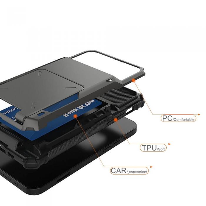 A-One Brand - Flip Mobilskal med Kortplatser till iPhone 13 Pro Max - Svart