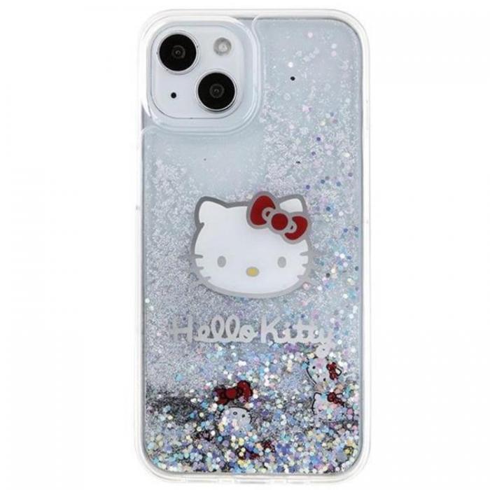 Hello Kitty - Hello Kitty iPhone 15 Mobilskal Liquid Glitter Charms