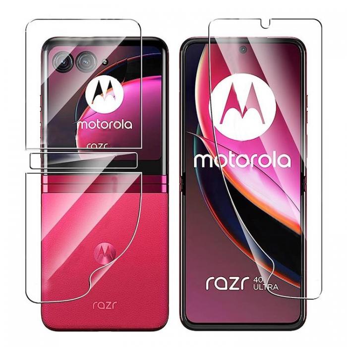 A-One Brand - Motorola Razr 40 Ultra Skrmskydd Plastfilm (Front + Back)