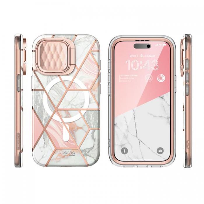 SupCase - SupCase iPhone 15 Pro Mobilskal Magsafe Cosmo - Marble