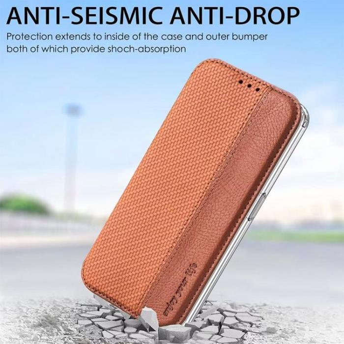 A-One Brand - Nothing Phone 1 Plnboksfodral Silikon Flip - Brun