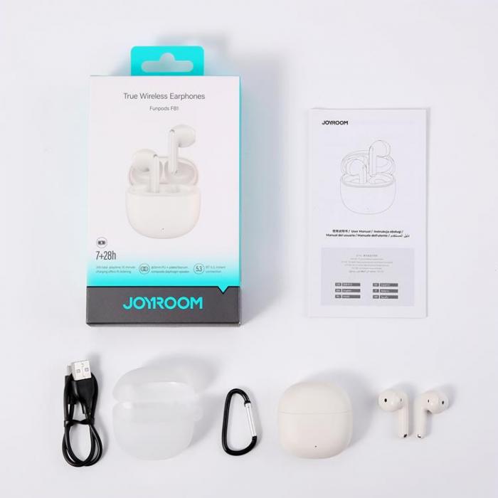 Joyroom - Joyroom TWS Bluetooth 5.3 Trdlsa Hrlurar - Beige