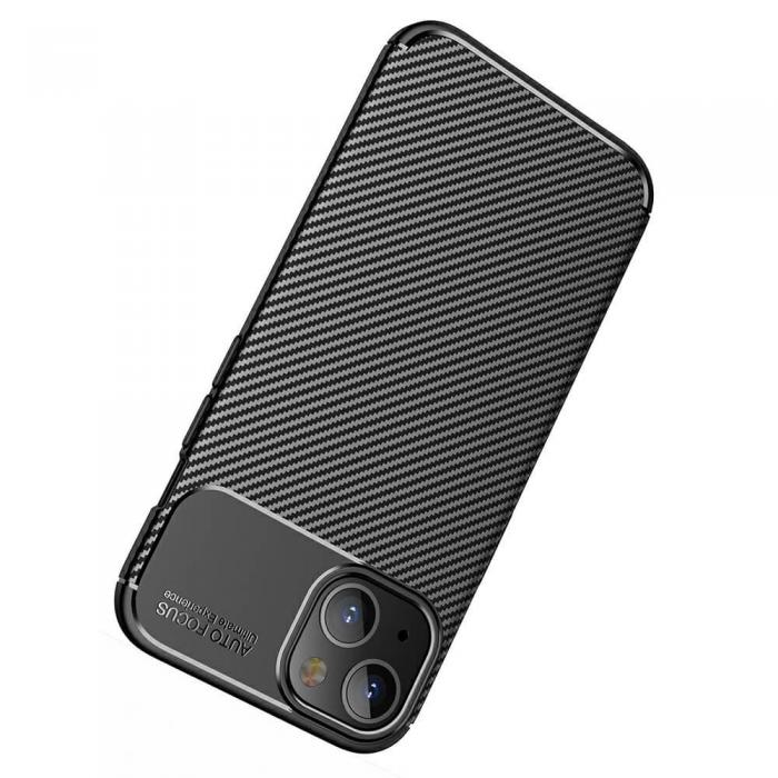 A-One Brand - Carbon Fiber Mobilskal till Apple iPhone 13 - Svart