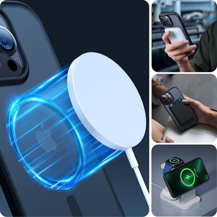 Tech-Protect - Tech-Protect iPhone 15 Pro Max Mobilskal Magsafe Magmat - Titanium
