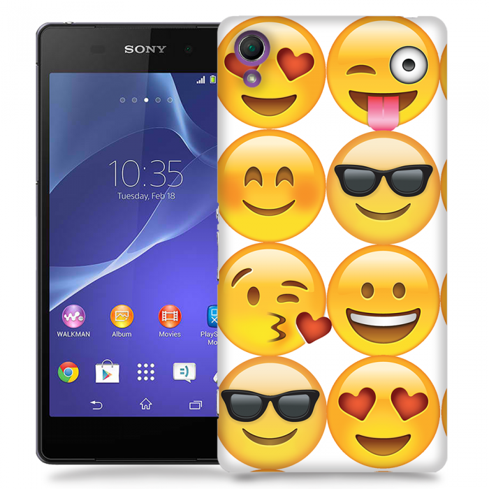 UTGATT5 - Skal till Sony Xperia Z2 - Emoji - Smileys