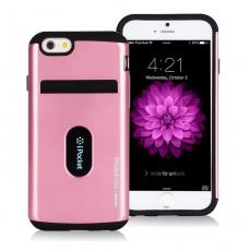 Mercury - Mercury iPocket Premium skal med kortplats till Apple iPhone 6(S) Plus - Rosa