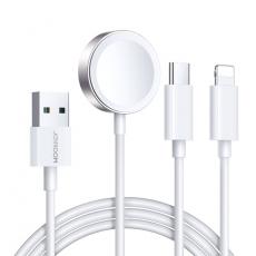 Joyroom - Joyroom 3in1 USB-A Till Lightning/USB-C Kabel Och Magnetic Laddare 1.2m