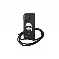 KARL LAGERFELD - Karl Lagerfeld Black iPhone 13 Pro Hard Case - Iconic Design