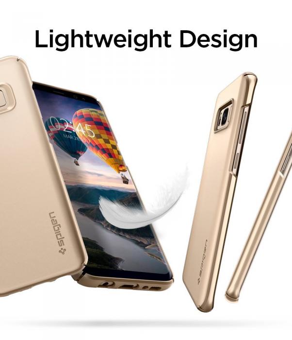 UTGATT4 - SPIGEN Thin Fit Skal till Samsung Galaxy S8 - Gold