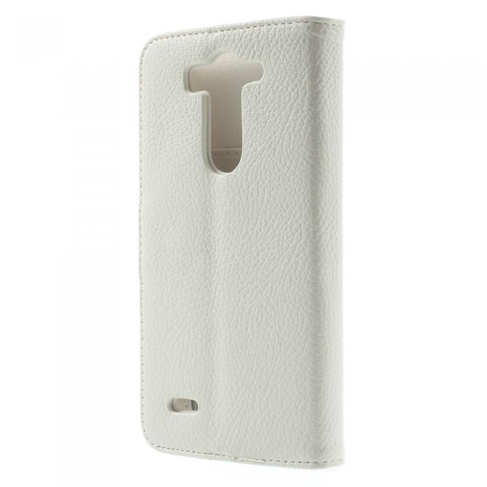 A-One Brand - Lychee Embossed Plnboksfodral till LG G3 S - Vit