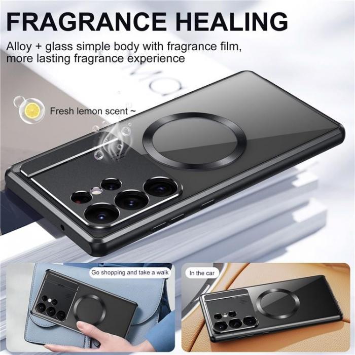 A-One Brand - Galaxy S23 Ultra Mobilskal Magsafe Aroma Kickstand - Silver