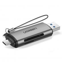 Ugreen&#8233;UGreen USB Type C/USB 3.0 SD/micro SD kort läsare Grå&#8233;