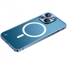 A-One Brand - iPhone 13 Skal Magsafe Metall Frame - Blå