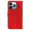 A-One Brand - iPhone 14 Pro Plnboksfodral Butterfly Flower Imprinted - Rd
