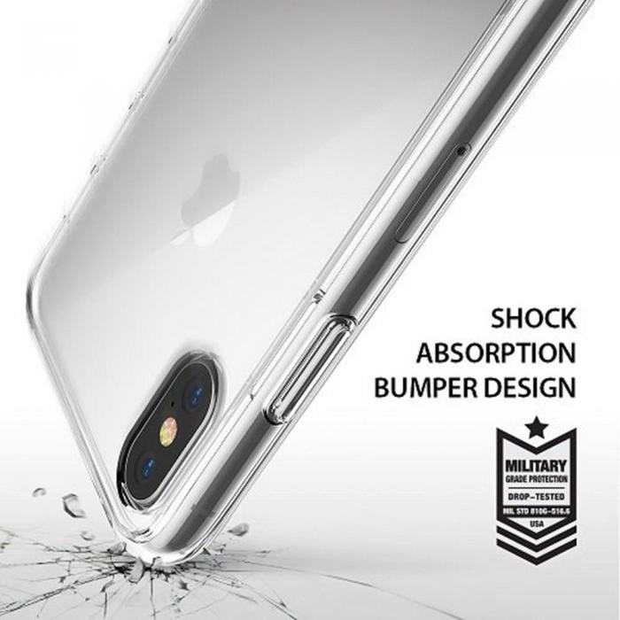 UTGATT5 - Ringke Fusion Shock Absorption Skal till Apple iPhone XS / X - Clear