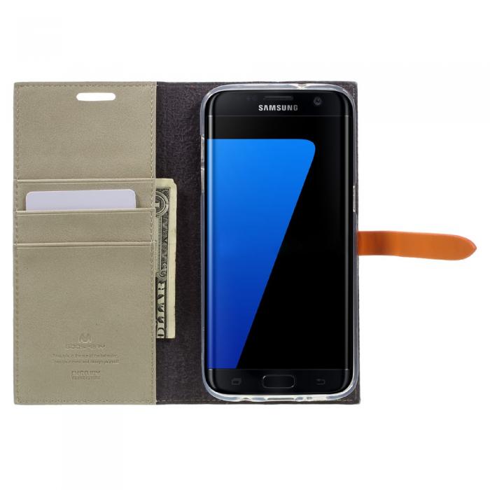 UTGATT5 - Mercury Romance Plnboksfodral till Samsung Galaxy S7 Edge - Gr