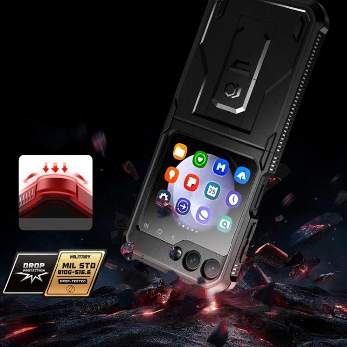 Tech-Protect - Tech-Protect Galaxy Z Flip 5 Mobilskal Kevlar Pro - Svart