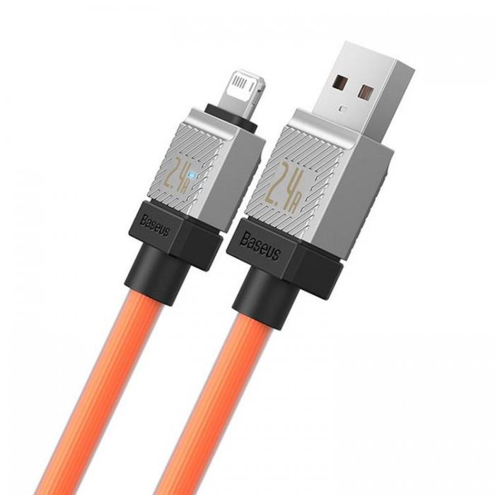 BASEUS - Baseus USB-A Till Lightning Kabel 2m CoolPlay - Orange
